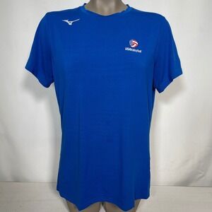 USA Volleyball Mizuno Team Issue Royal Blue Performance Shirt Women's MEDIUM